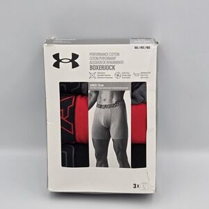 Under Armour 3 Pack Performance Tech 6" Boxerjock 4XL  Mens  Boxer Briefs Multi